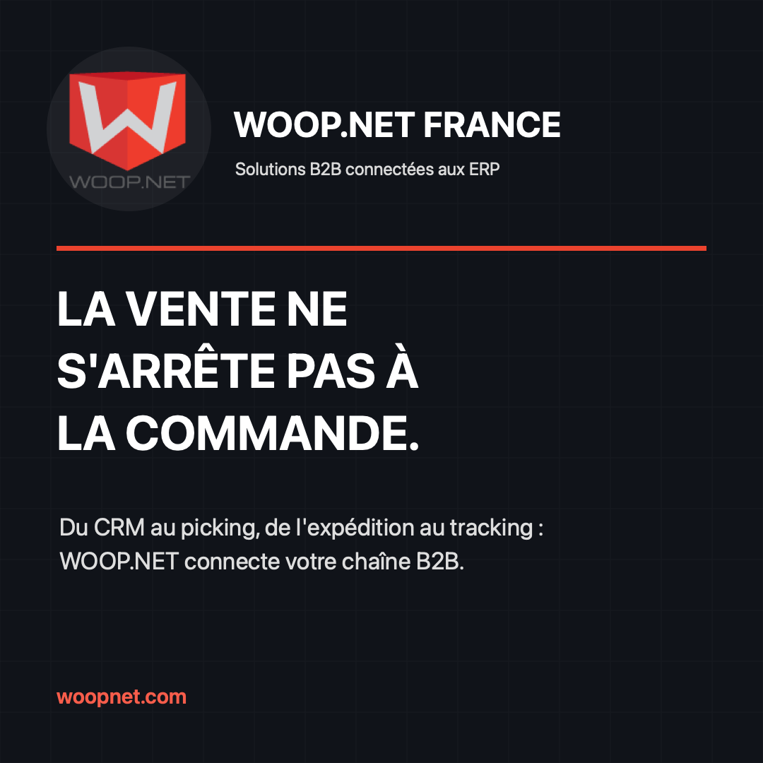 WOOP.NET relie le CRM, l’ERP, le picking, l’expédition et le tracking